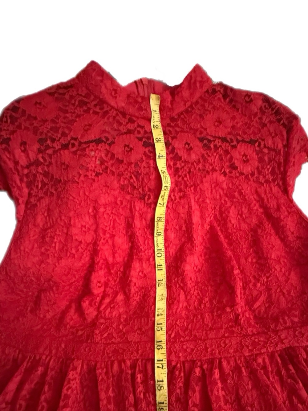 Red Lace Fit & Flare Dress - Elegant Women's Dress in Plus Size 3X NWT - Picture 16 of 17
